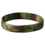 Camouflage Debossed Silicone Wristband