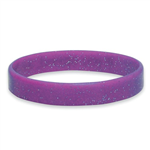 Glitter Silk Print Silicone Wristband