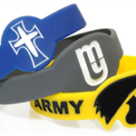 Custom Figured Debossed w/ Color Filled Silicone Wristband