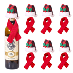 Christmas Wine Bottle Hat Scarf Cover