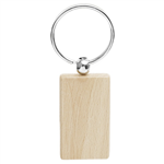 Rectangle Wood Keychain