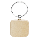 Square Wood Keychain