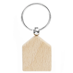 House Wood Keychain