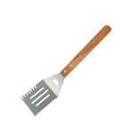 Easy BBQ Spatula Tool w/ Wood Handle