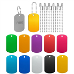 Aluminum Dog Tag Keychain