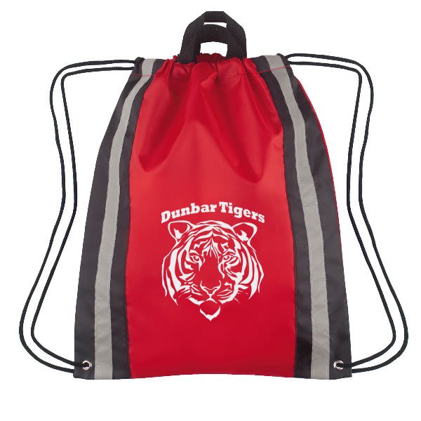 Safety Strap Reflective Drawstring Backpack_Giftarget Inc