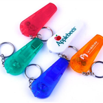 Flashlight Whistle Keychain